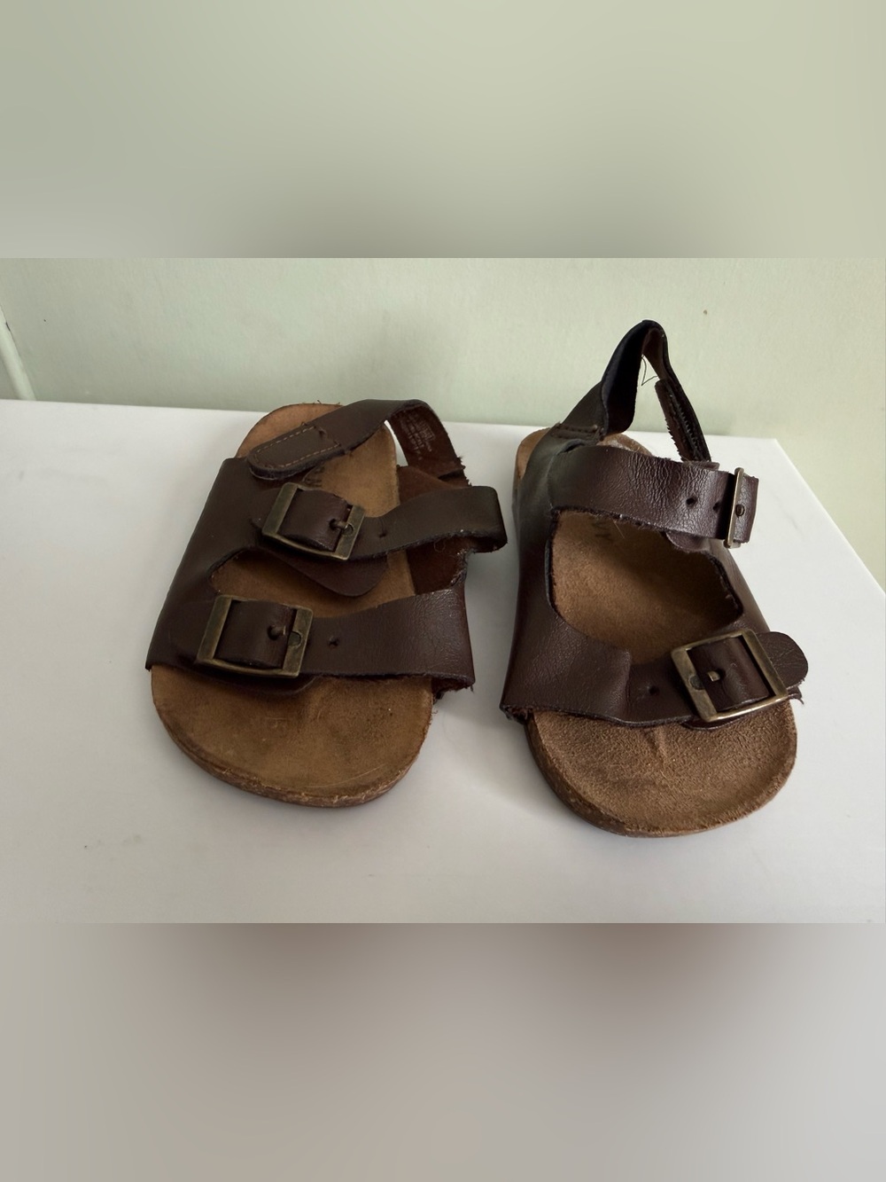 Old Navy Dark Brown Double-Buckle Kids Sandals